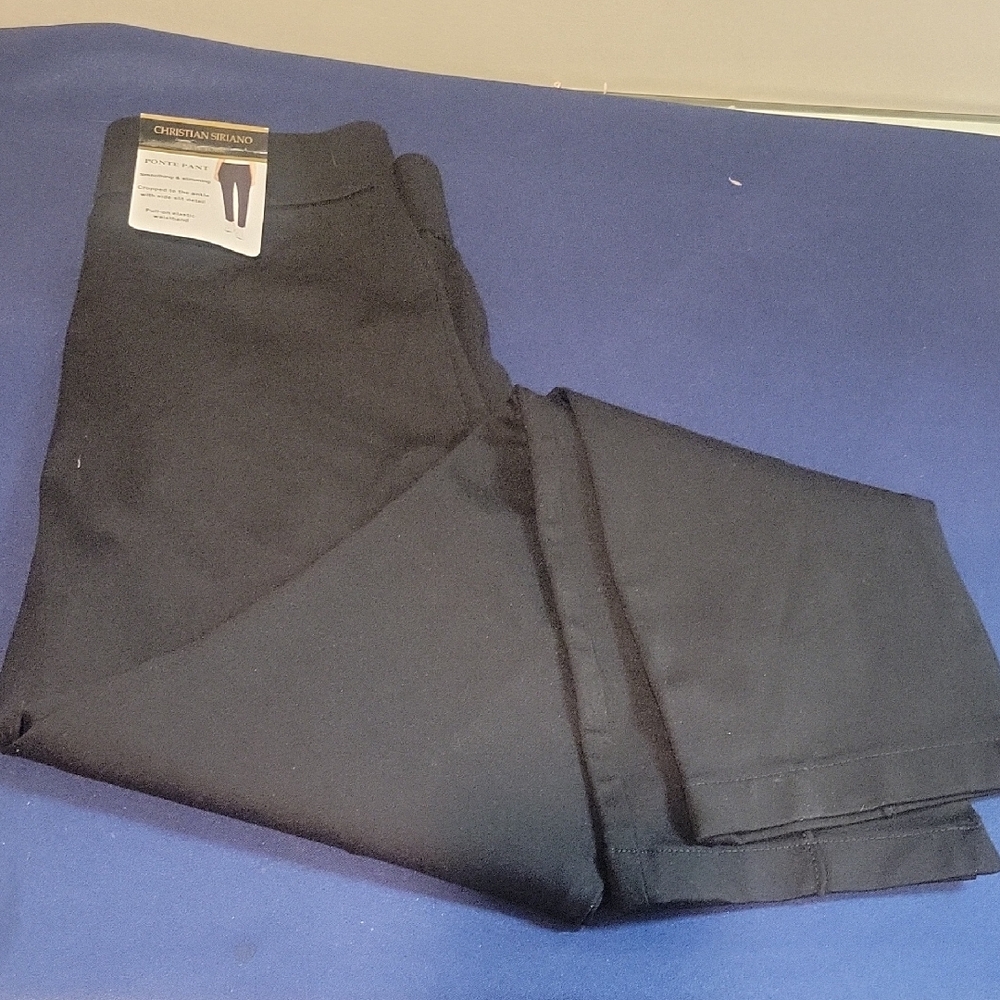 Christian Siriano Black Ponte Pants Nwt Size M
